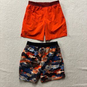 Fabletics Shorts Mens Medium Colorful Lined Athletic Gym Workout 7" Inseam